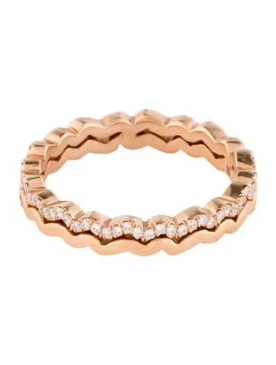 Pre-owned Suzanne Kalan 18k Diamond Mini Wave Eternity Band In Multi