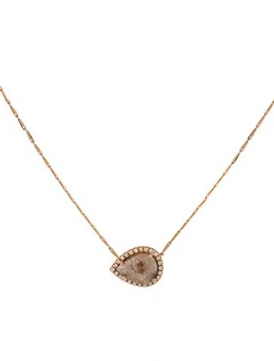 Pre-owned Suzanne Kalan 18k Diamond One Of A Kind Pendant Necklace, 15" In Multicolor