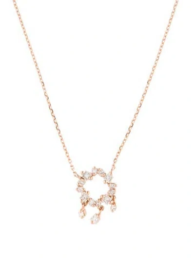 Pre-owned Suzanne Kalan 18k Diamond Pendant Necklace, 18" In Multi