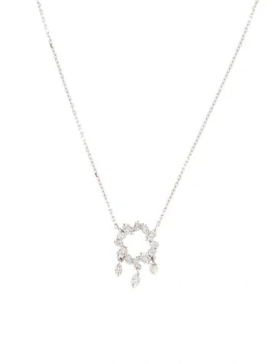 Pre-owned Suzanne Kalan 18k Diamond Pendant Necklace, 18" In Multi