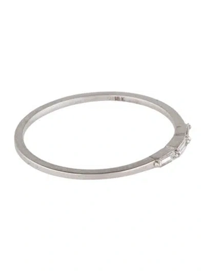 Pre-owned Suzanne Kalan 18k Diamond Three-stone Thin Band In Multi