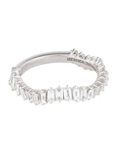 Pre-owned Suzanne Kalan 18k Diamond Wave Band In Multi
