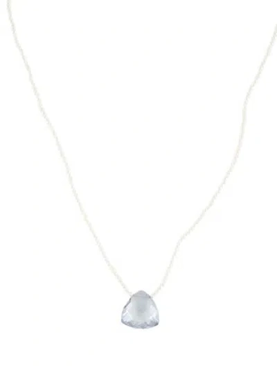 Pre-owned Suzanne Kalan 18k Pearl & Coated Topaz Beaded Pendant Necklace, 16" In Multi