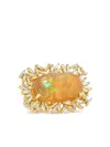 Suzanne Kalan 18k Rose Gold Diamond And Opal Ring In Gold