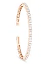 Suzanne Kalan 18k Rose Gold Diamond Princess Cut & Baguette Bangle Bracelet In Rose Gold
