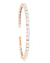 Suzanne Kalan 18k Rose Gold Diamond Princess Cut & Baguette Bangle Bracelet In Rose Gold