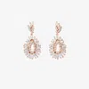 Suzanne Kalan 18k Rose Gold Fireworks Diamond Drop Earrings In Pink