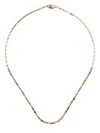 Suzanne Kalan 18k Rose Gold Linear Rainbow Sapphire Tennis Necklace In Gold