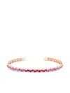 Suzanne Kalan 18k Rose Gold Multi-stone Bangle In Gold