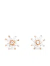 Suzanne Kalan 18k Rose Gold Small Starburst Diamond Studs In Metallic