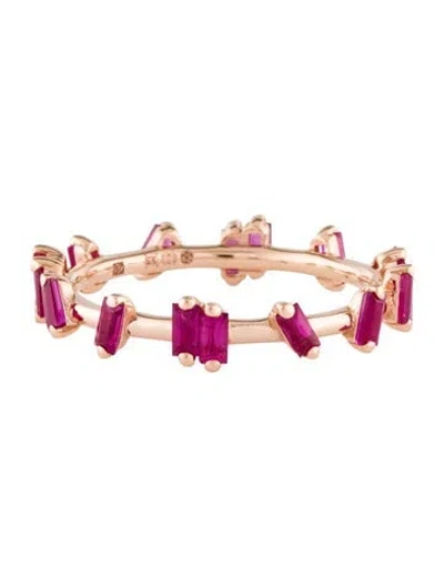Pre-owned Suzanne Kalan 18k Ruby Barbwire Ring In Multi