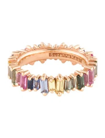 Pre-owned Suzanne Kalan 18k Sapphire & Ruby Eternity Band In Multi