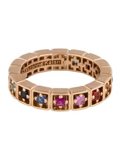 Pre-owned Suzanne Kalan 18k Sapphire Eternity Band Ring In Multi
