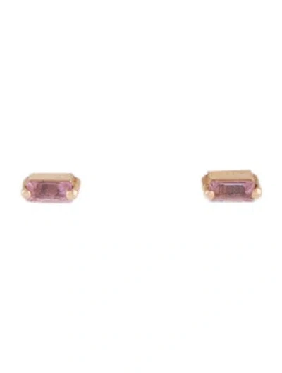 Pre-owned Suzanne Kalan 18k Sapphire Stud Earrings In Multi