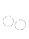 Suzanne Kalan 18k White Gold Diamond Spiral Hoops In Metallic