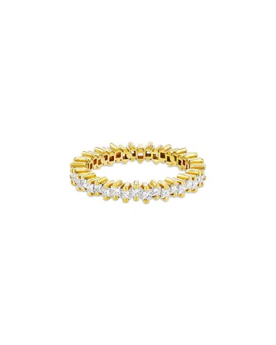 Suzanne Kalan 18k Yellow Gold Diamond Princess Eternity Band