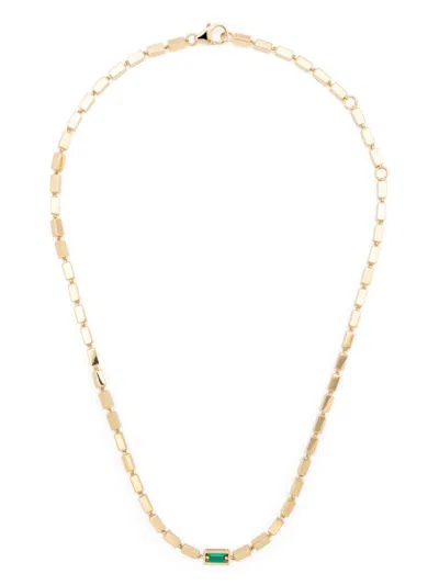Suzanne Kalan 18k Yellow Gold Emerald Chain Necklace
