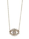 SUZANNE KALAN 18K YELLOW GOLD EVIL EYE MIDI DIAMOND NECKLACE