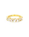 Suzanne Kalan 18k Yellow Gold Fireworks Baguette & Round-cut Diamond Half Eternity Band In White/gold