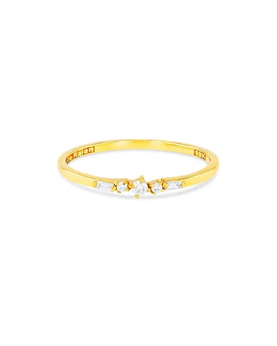 Suzanne Kalan 18k Yellow Gold Fireworks Diamond Baguette & Round-cut Narrow Band