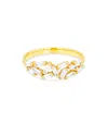Suzanne Kalan 18k Yellow Gold Fireworks Diamond Baguette Cluster Ring In Gold