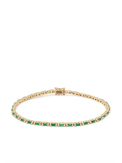 Suzanne Kalan 18-karat Gold Emerald Tennis Bracelet In Green