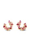 Suzanne Kalan 18k Yellow Gold Multi-stone Swirl Earrings In Gold