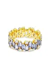 Suzanne Kalan 18k Yellow Gold Sapphire And Diamond Eternity Band Ring In Brown