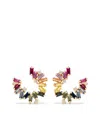 Suzanne Kalan 18kt Gold Bold Burst Sapphire And Diamond Earrings In Gold