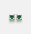 Suzanne Kalan 18kt Gold Earrings With Green Sapphires And Diamonds In Emerald/ Yg