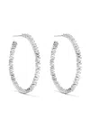 Suzanne Kalan 18kt Gold Fireworks Diamond Hoop Earrings In Silver