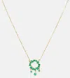 Suzanne Kalan 18kt Gold Necklace With Emeralds In Emerald/ Yg