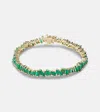 Suzanne Kalan 18kt Gold Tennis Bracelet With Emeralds In Gold