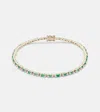 Suzanne Kalan 18kt Gold Tennis Bracelet With Emeralds In Emerald/ Yg