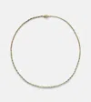 Suzanne Kalan 18kt Yellow Gold Tennis Necklace With Emeralds In Emerald/ Yg