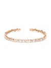 Suzanne Kalan 18kt Rose Gold Fireworks Diamond Bangle In Gold