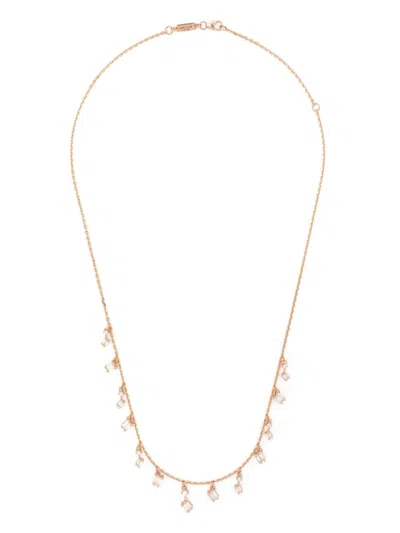 SUZANNE KALAN 18KT ROSE GOLD DANGLE DIAMOND NECKLACE
