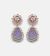Suzanne Kalan 18kt Rose Gold Drop Earrings With Gemstones In Gold