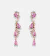 Suzanne Kalan 18kt Rose Gold Drop Earrings With Sapphires And Diamonds In Gold