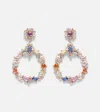 Suzanne Kalan 18kt Rose Gold Earrings With Sapphire And Diamonds