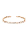 Suzanne Kalan 18kt Rose Gold Fireworks Diamond Bangle In Gold