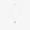 Suzanne Kalan 18k Rose Gold Small Dog Tag Pendant Diamond Necklace In Pink