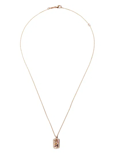 Suzanne Kalan 18kt Rose Gold Sapphire And Diamond Necklace In Pink