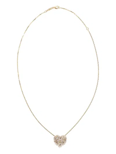 Suzanne Kalan 18kt Rose Gold Heart Diamond Necklace