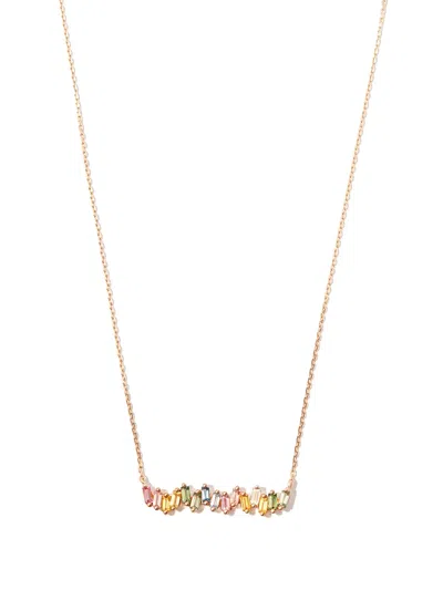 Suzanne Kalan 18kt Rose Gold Sapphire And Diamond Necklace