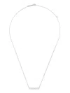 Suzanne Kalan 18kt White Gold Bar Diamond Necklace In Silver