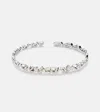 Suzanne Kalan 18kt White Gold Cuff Bracelet With White Diamonds In Gold