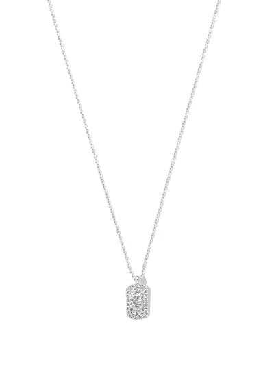 Suzanne Kalan 18kt White Gold Diamond Necklace In Silver