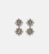 Suzanne Kalan 18kt White Gold Drop Earrings With Diamonds In Silver