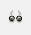 Suzanne Kalan 18kt White Gold Earrings With Diamonds And Pearls In Gray